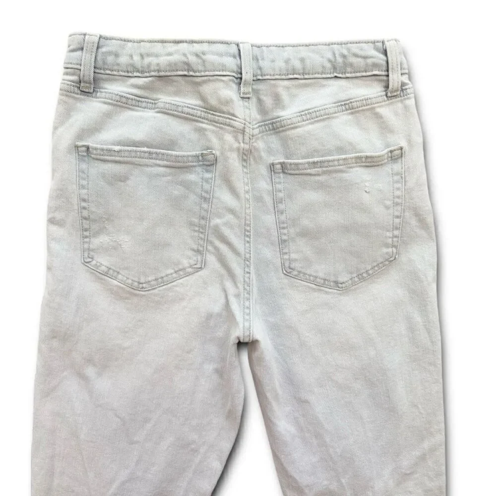 Wild Fable Highest Mom Jean Destroyed Light Wash Sz 12
